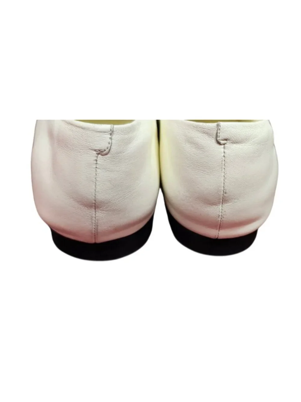 CO White Leather Ballet Flats EU 40 Minimalist Slip On Shoes Italy Soft Leather - Picture 9 of 15